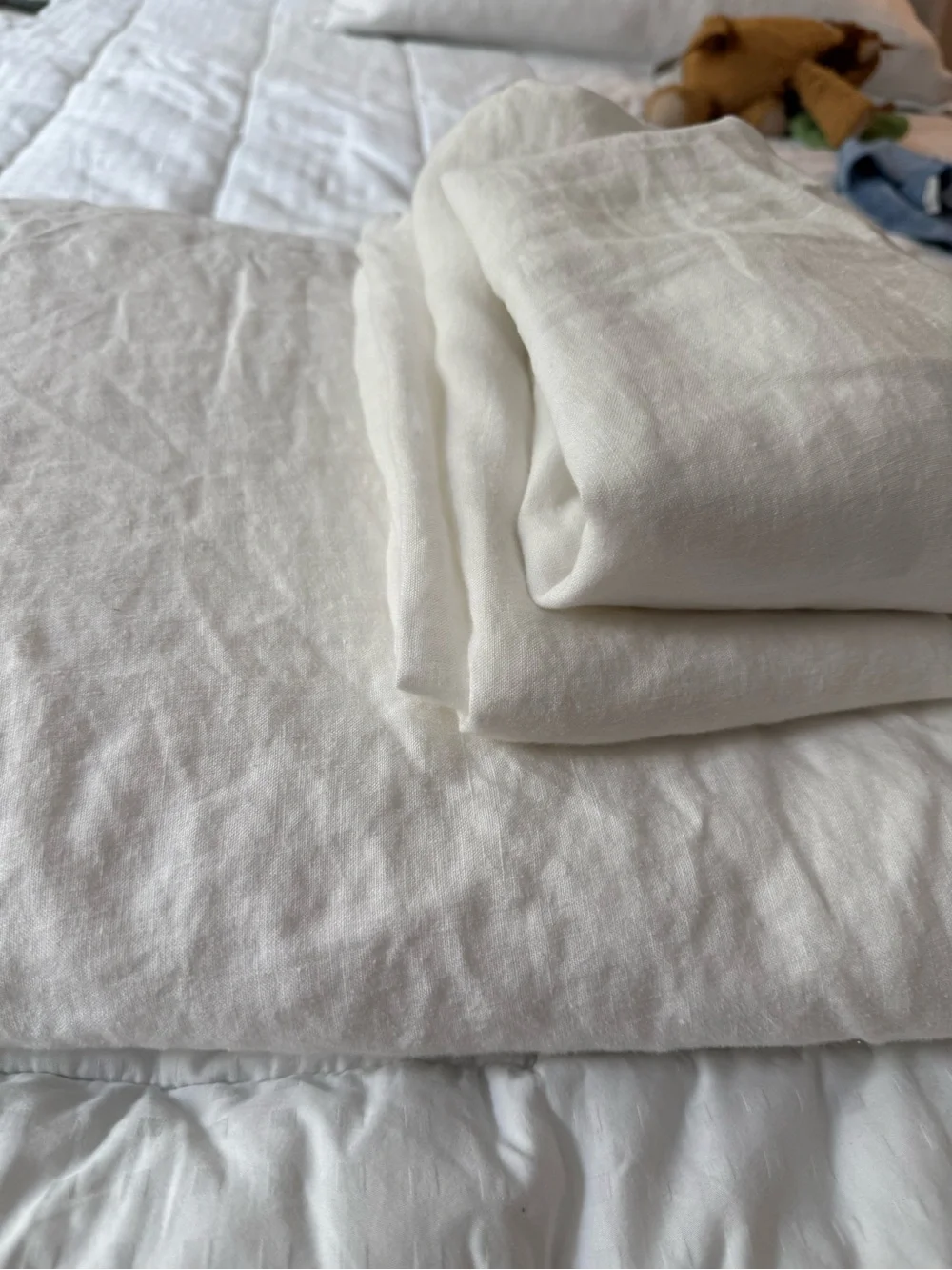 Quince European Linen Duvet Cover Set - White